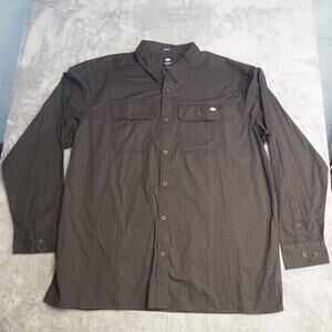 NWT Dickies Flex Ripstop Work Shirt Men's Sz 2XL Relaxed‎ Fit Black Button Down
